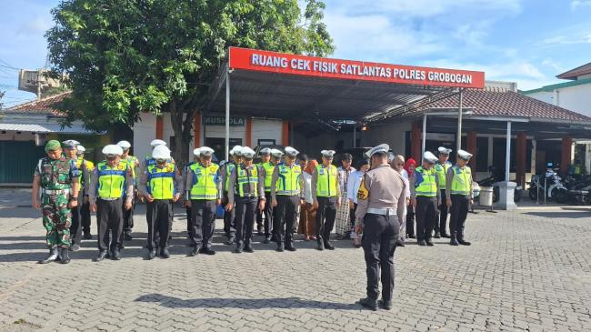 Satlantas Polres Grobogan Bersama Instansi Samping Gelar Sosialisasi dan Edukasi Ops Zebra Candri di