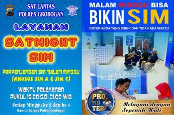 Satnight SIM inovasi layanan Idaman Masyarakat Grobogan